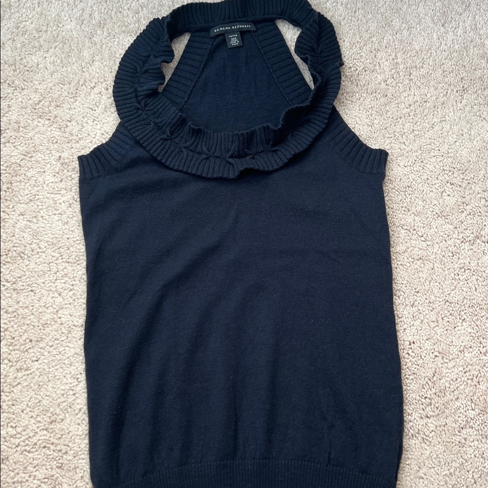 Banana Republic navy blue tank sweater top XXSP